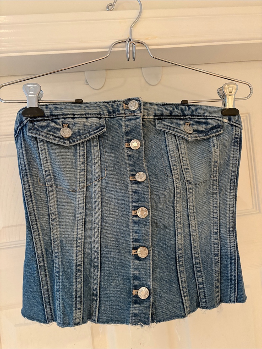 Zara denim tube top